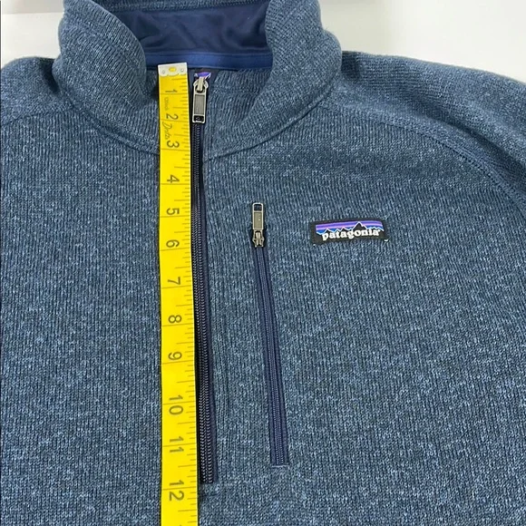 Patagonia Navy Heather Quarter-Zip Fleece Sz XL - Picture 6 of 12